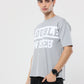 Grey Trouble Maker Print very premium Quality Oversized T-Shirt