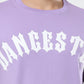 Purple Dancester Print very premium Quality Oversized T-Shirt