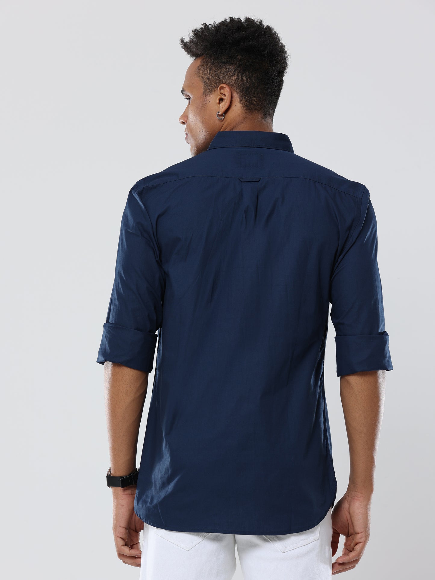 Plain Navy blue Premium cotton Formal Shirt for men