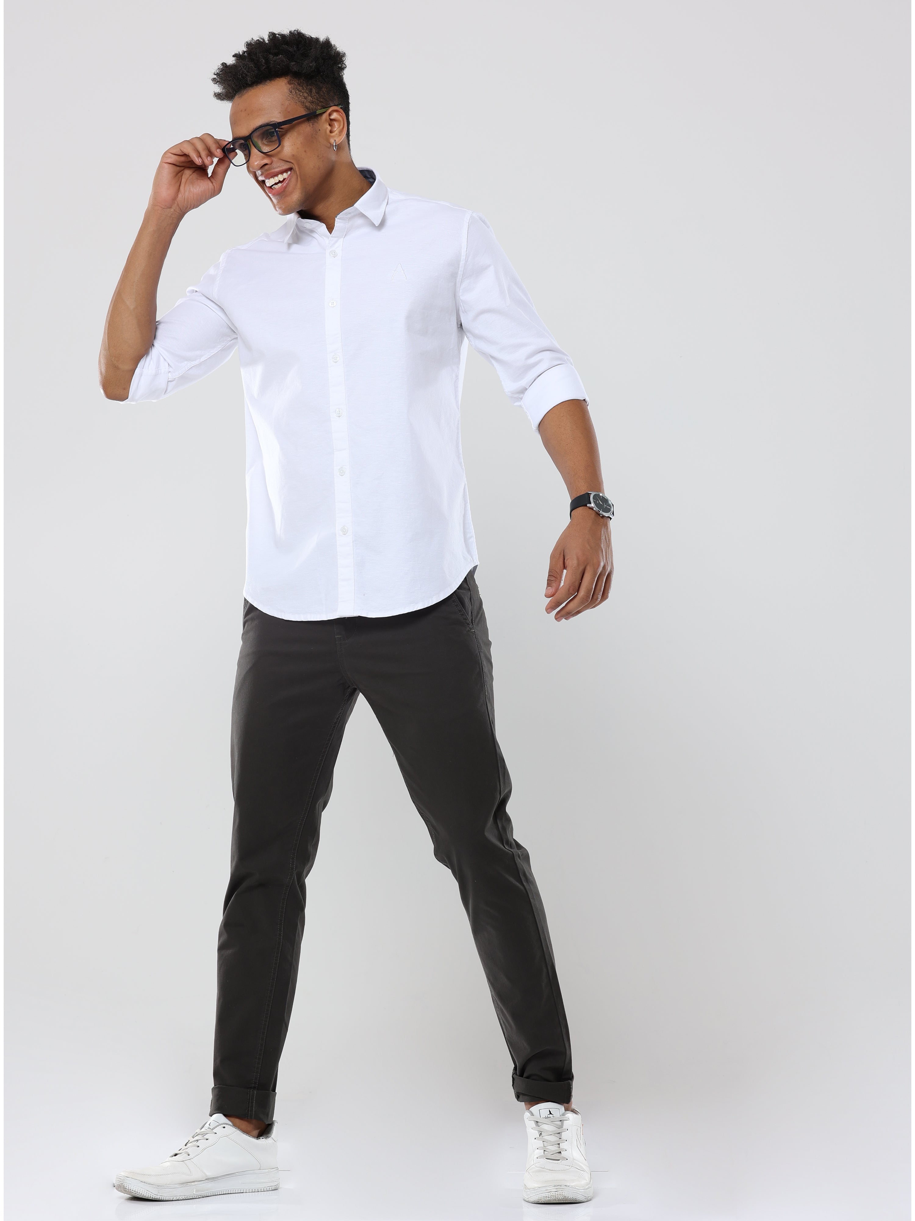 بنطلون قطني كلاسيكي سادة من Albatross للرجال