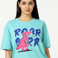 Green Roar Dinosaur Printed Oversized T-shirt - UNISEX