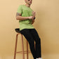 Classic Italian Pista Green Albatross Vintage puff printed T-shirt for men