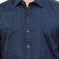 Navy Blue premium tuxedo party shirt for men