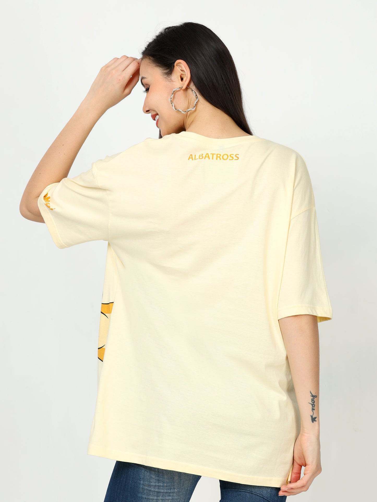 Cream What did you make today Oversized Tshirt for Women