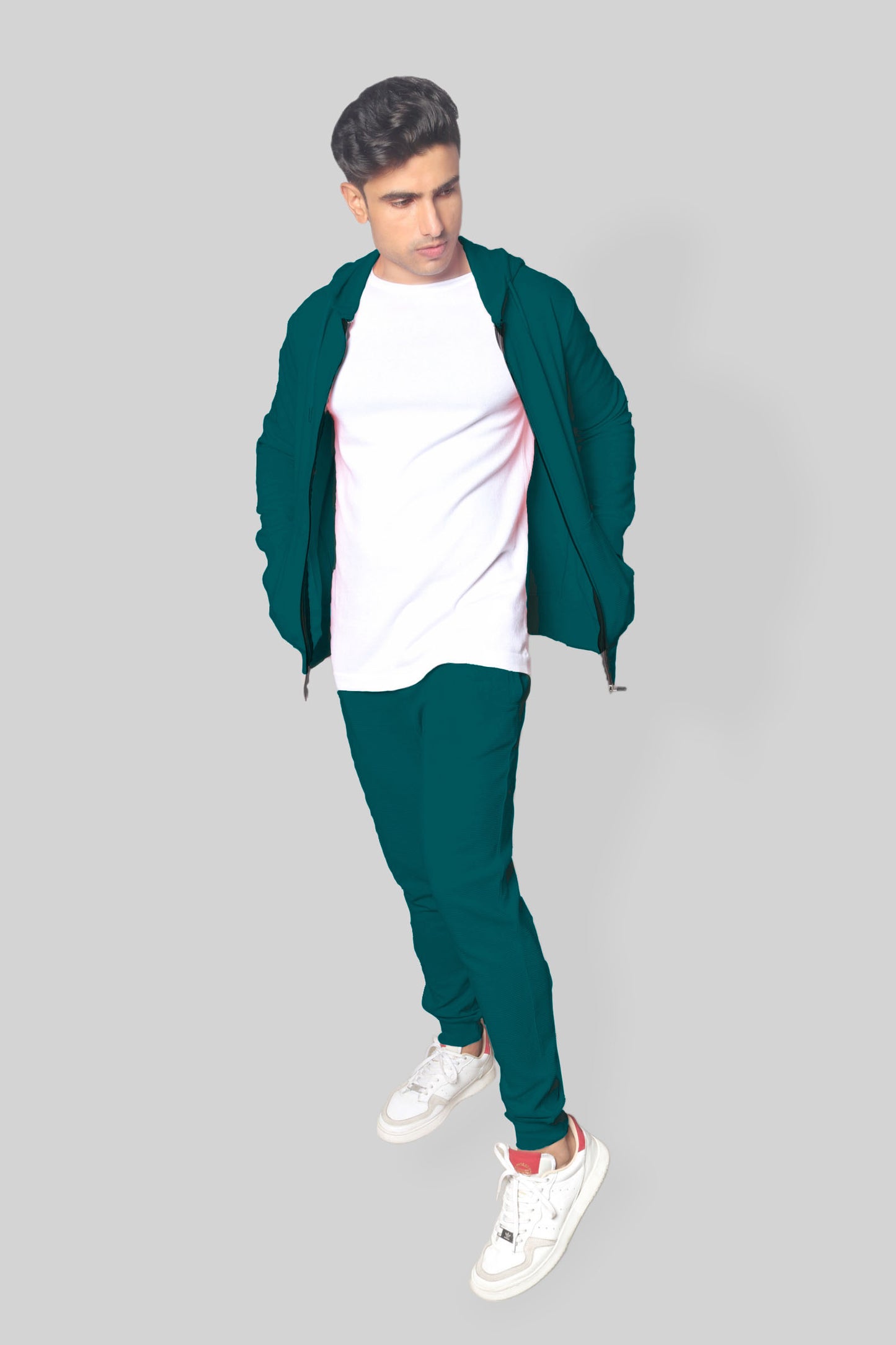 Albatross mens feel good cord fabric emerald green Co-Ord Set - UNISEX