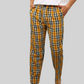 Mustard soft and super comfortable checkered pajamas for men