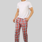 Orange soft and super comfortable checkered pajamas for men