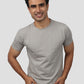 Gray Super Stretch Round Neck Cotton Tshirt for men
