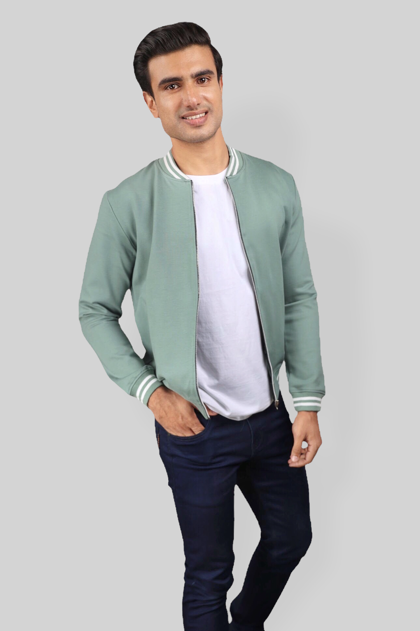 Light green bomber jacket 2025 mens