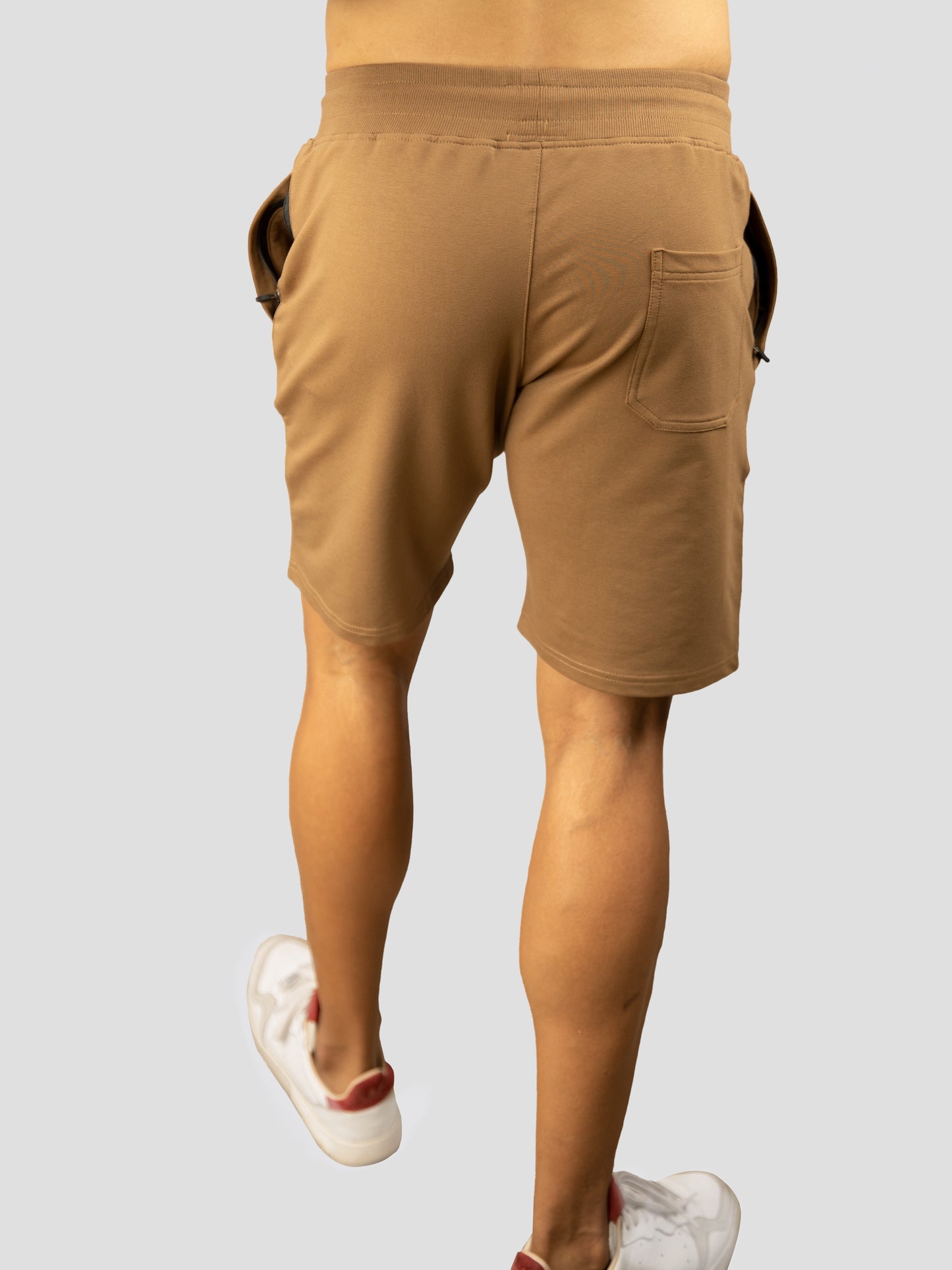 Brown casual premium loopknit shorts for men
