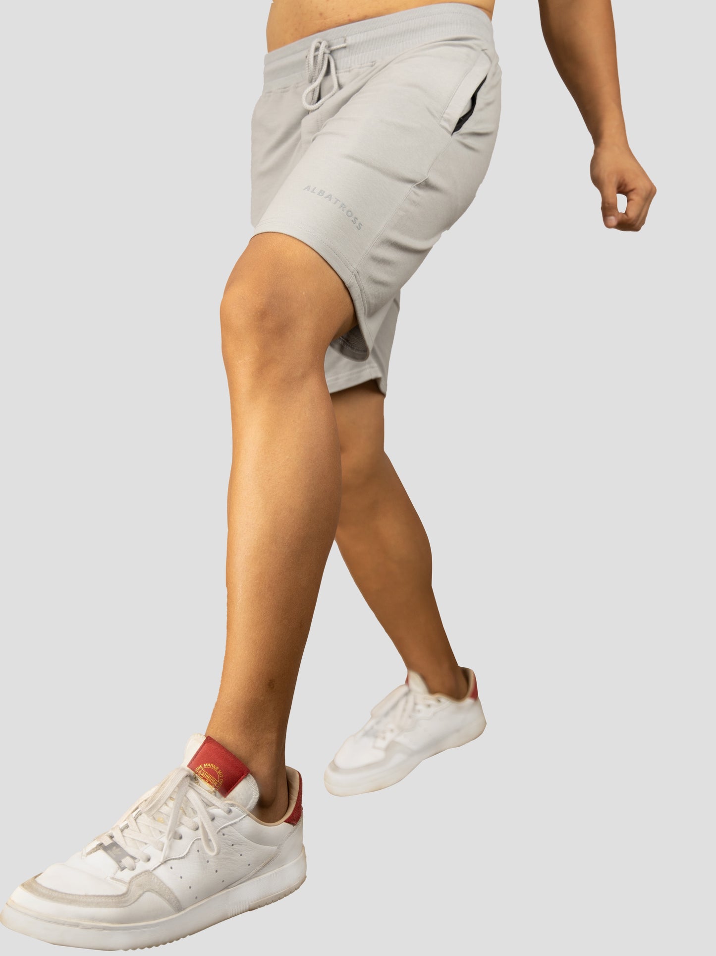 Gray casual premium loopknit shorts for men