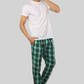 Cyan Blue soft and super comfortable checkered pajamas for men
