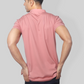 Dark Pink Classic Fine Italian Collar T-shirt mens
