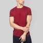 Solid Maroon plain Round Neck Cotton Tshirt for men