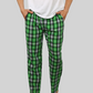 Parrot Green soft and super comfortable checkered pajamas for men