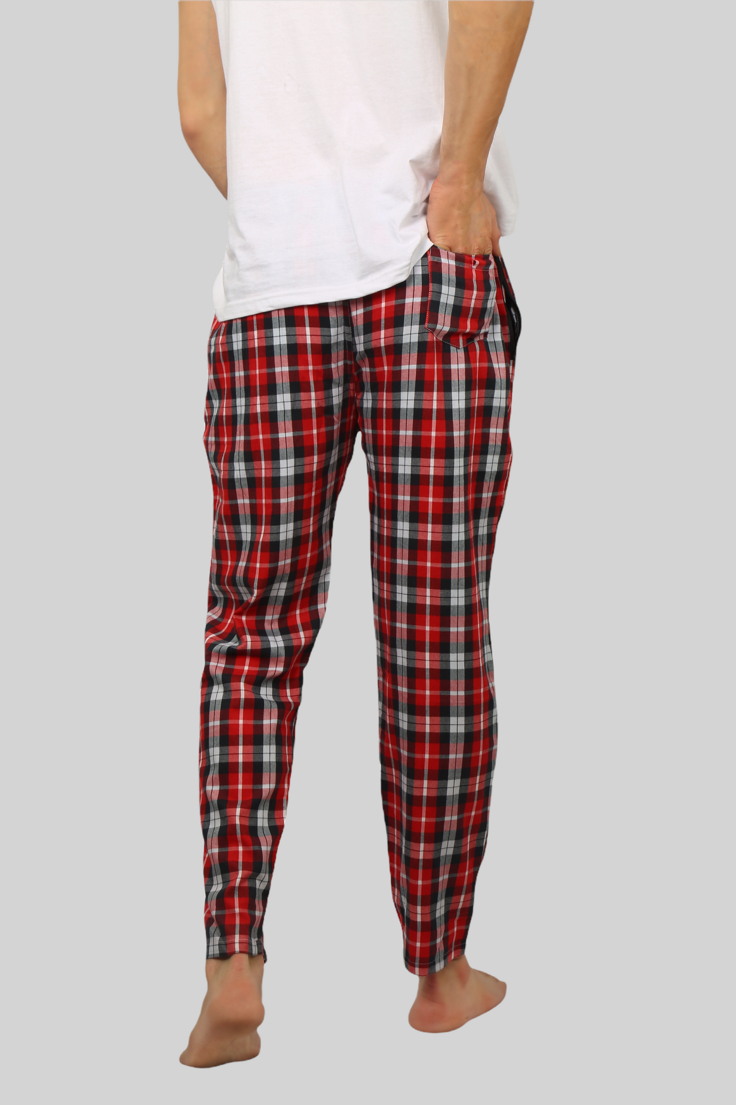 Tomato Red soft and super comfortable checkered pajamas for men