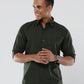 Black and Green Plaid Checks premium Cotton shirt for men