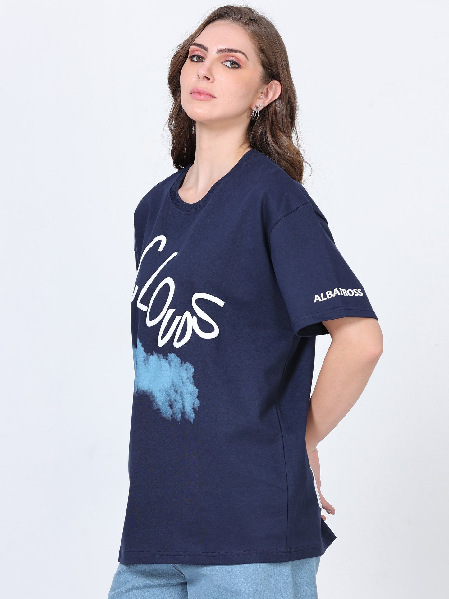Blue Clouds Heavy Oversized T-shirt - UNISEX
