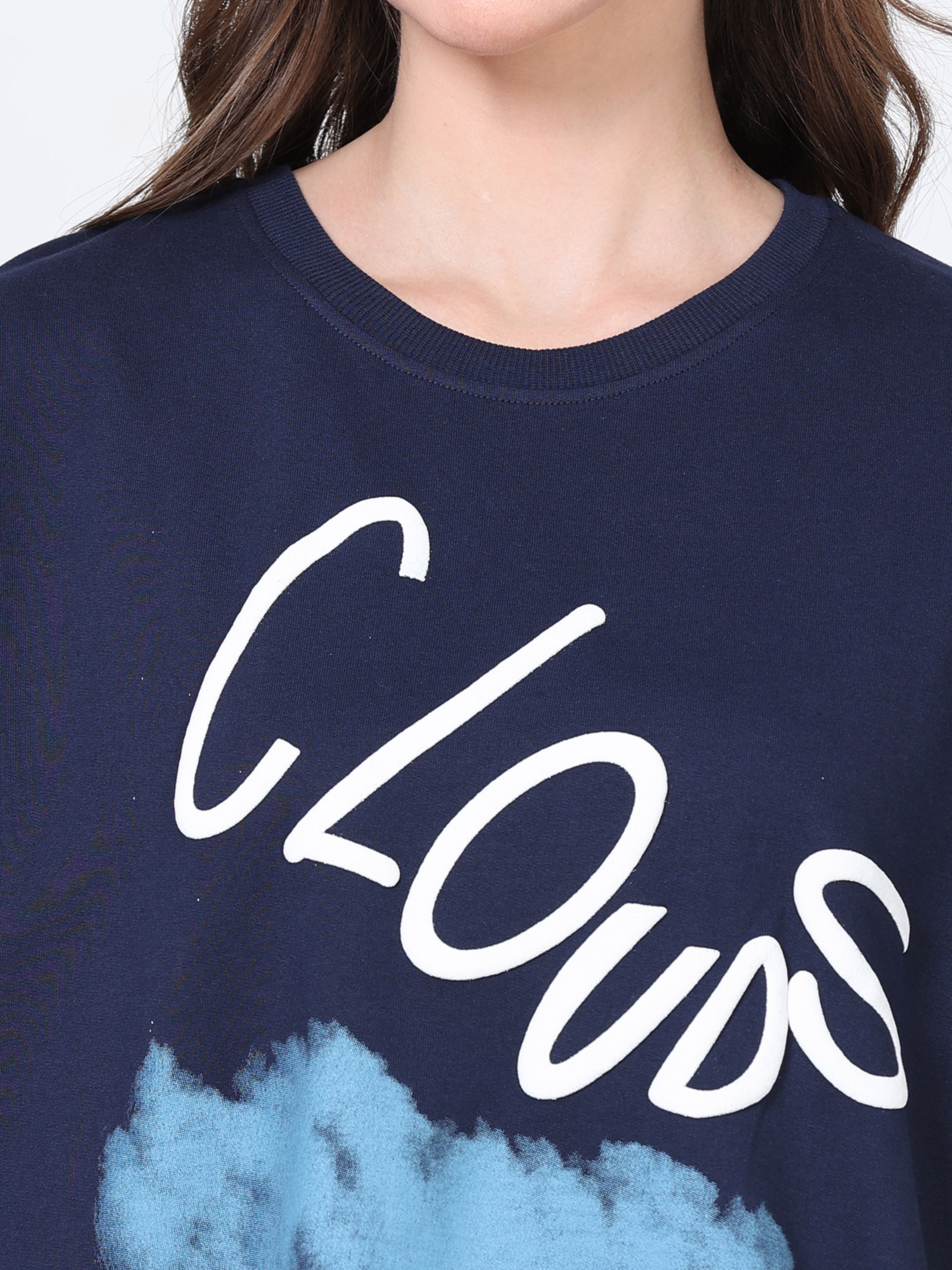 Blue Clouds Heavy Oversized T-shirt - UNISEX