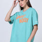 Sea Green Gossip Body Heavy Oversized T-shirt - UNISEX