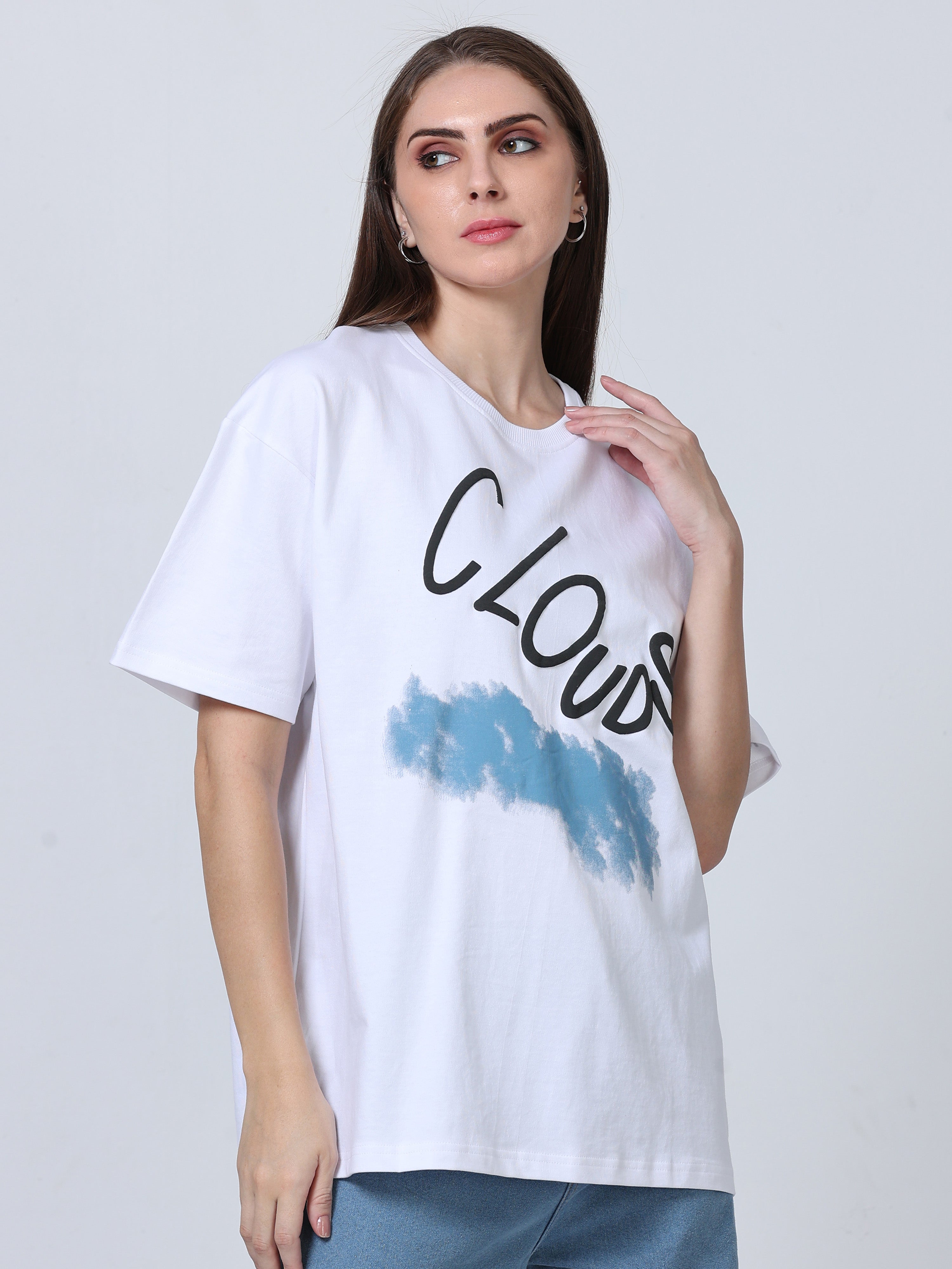 White Clouds Heavy Oversized T-shirt - UNISEX