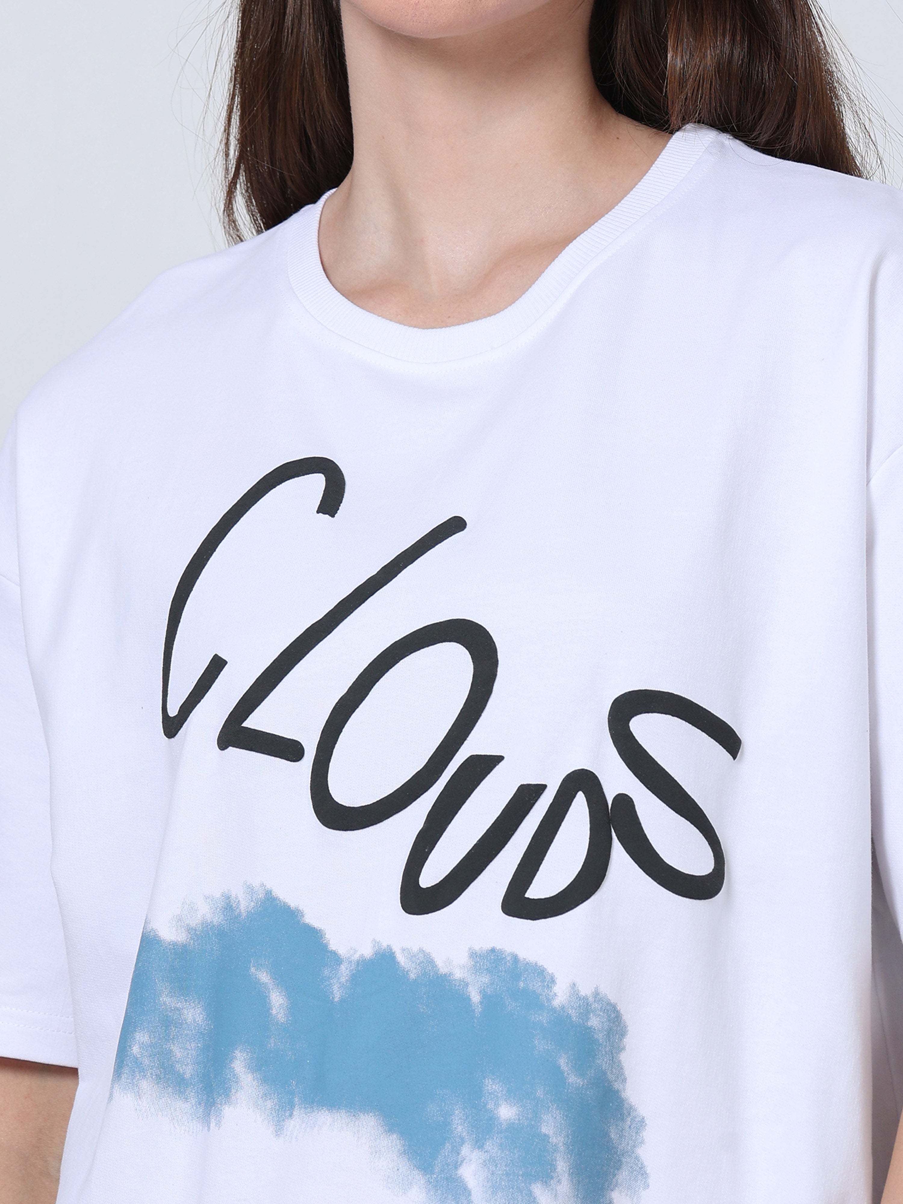 White Clouds Heavy Oversized T-shirt - UNISEX