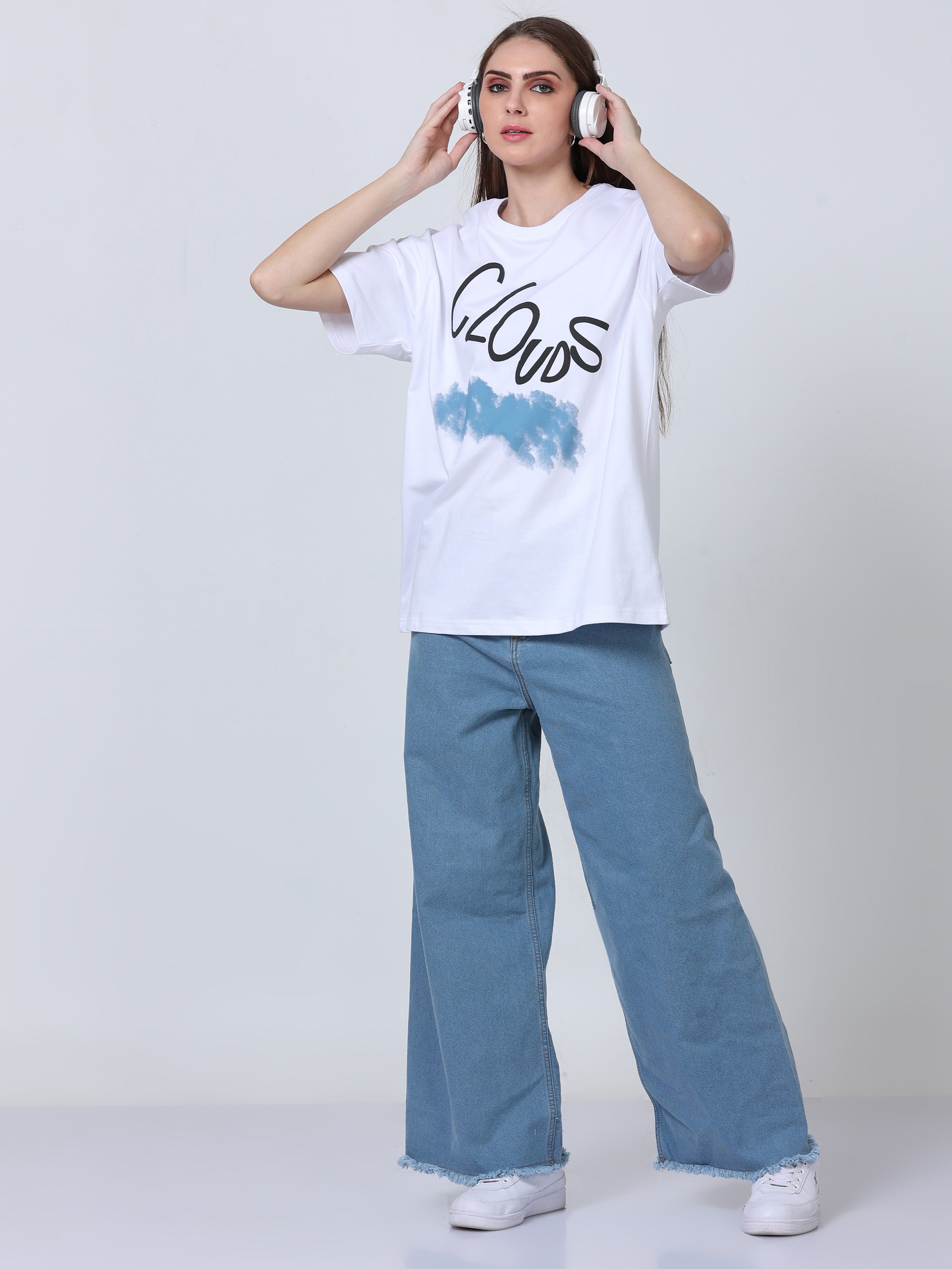 White Clouds Heavy Oversized T-shirt - UNISEX