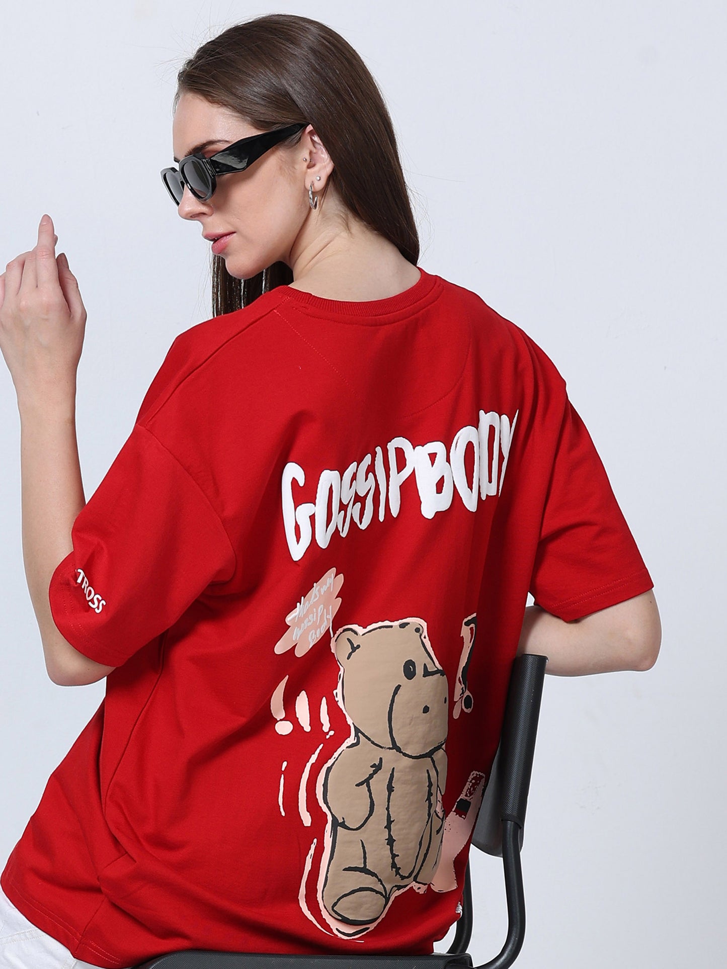 Red Gossip Body Heavy Oversized T-shirt - UNISEX