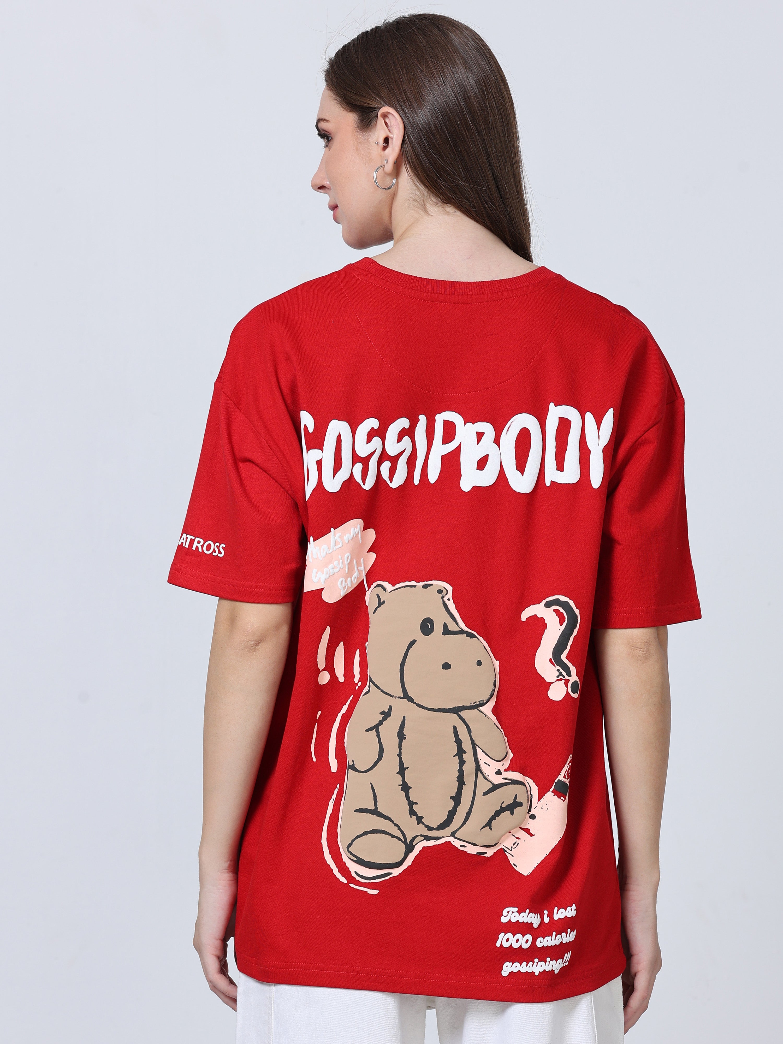 Red Gossip Body Heavy Oversized T-shirt - UNISEX