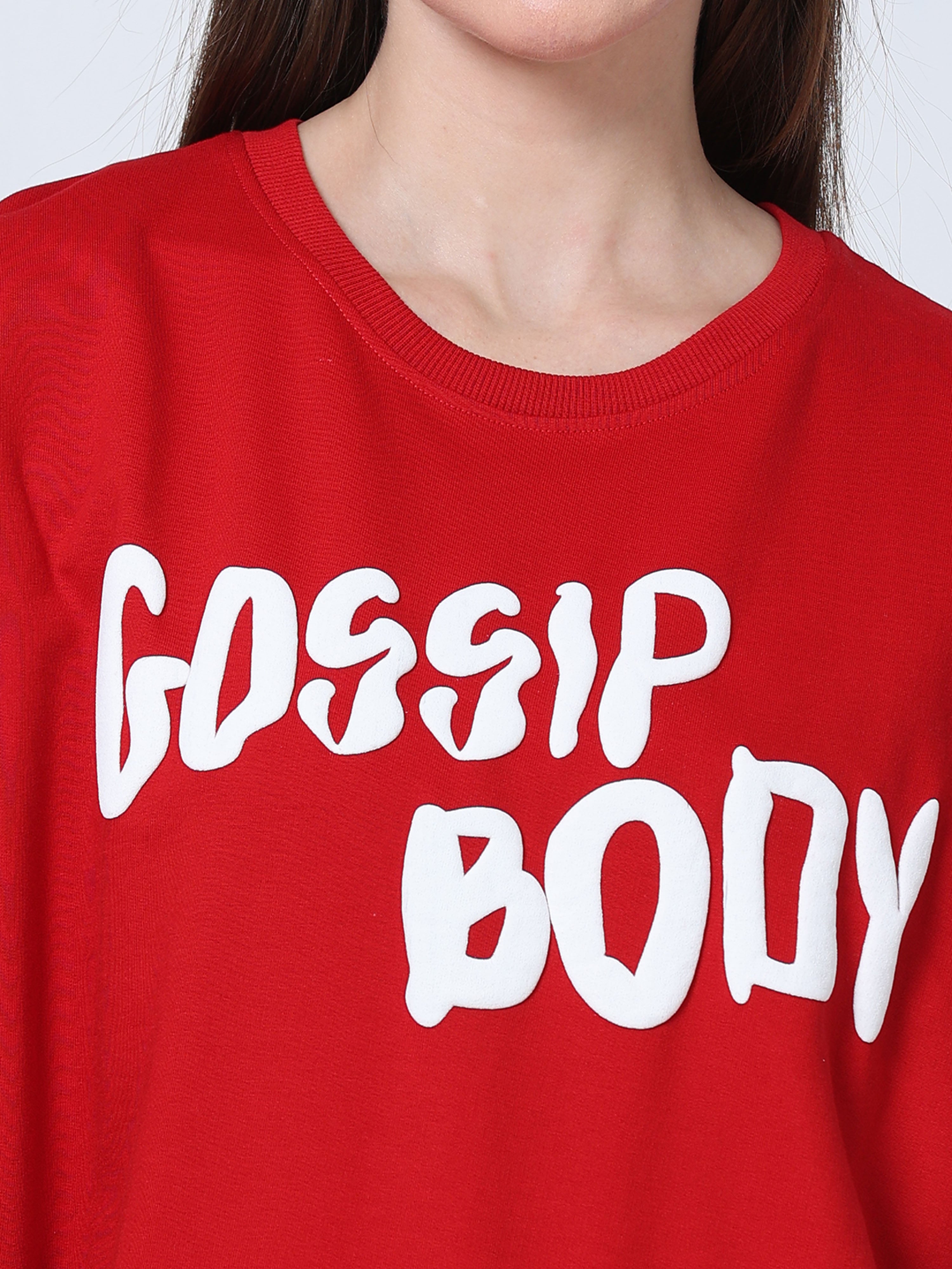 Red Gossip Body Heavy Oversized T-shirt - UNISEX