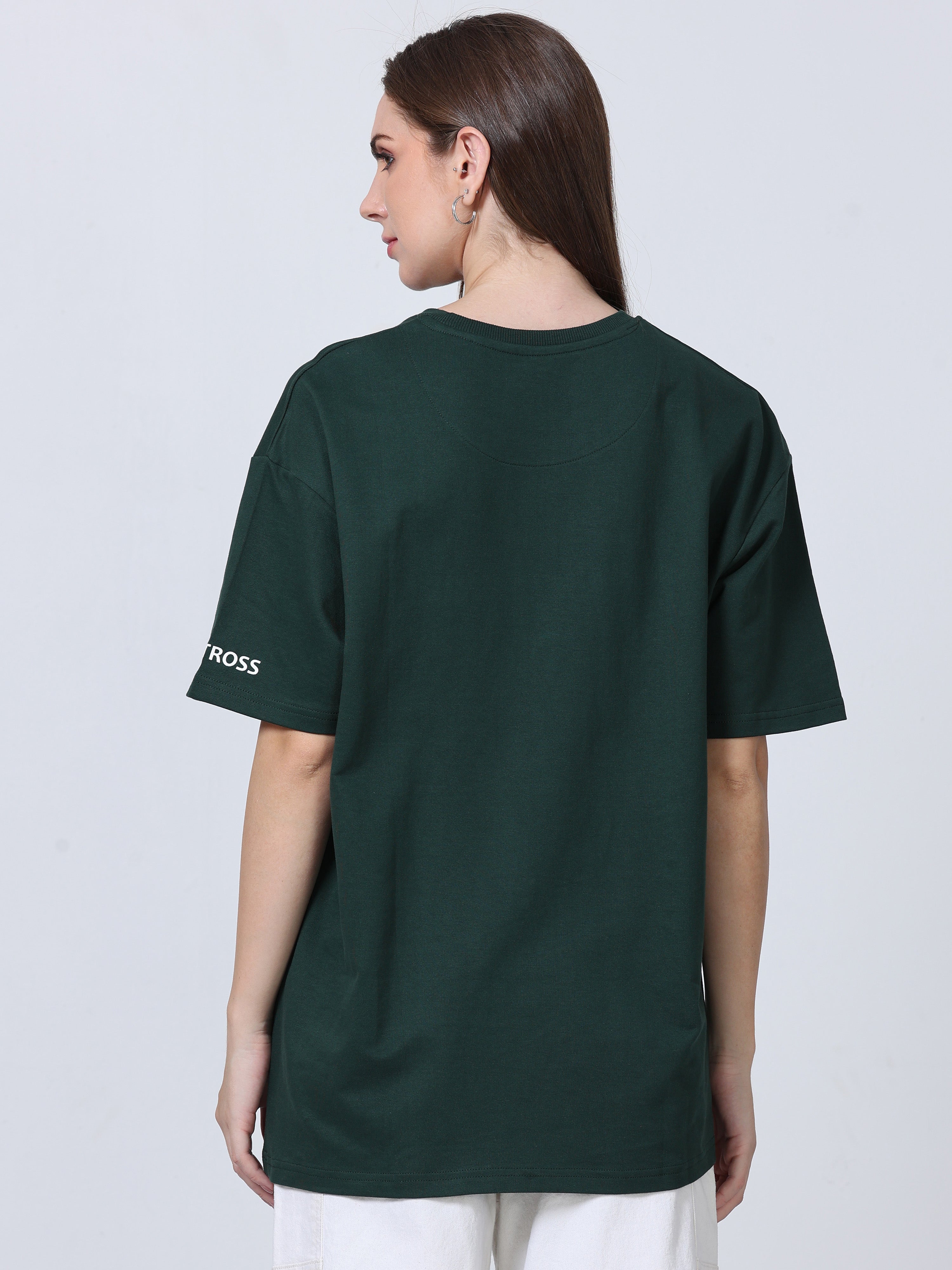 Dark Green Laughing Tiger Heavy Oversized T-shirt - UNISEX