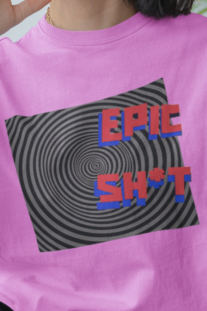 Purple Epic Shit Printed Oversized T-shirt - UNISEX