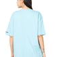 Light blue dancing tiger Printed Oversized T-shirt for Women