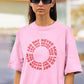 Pink & Red Never skip Leg day Oversized T-shirt for Womens