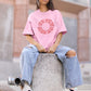Pink & Red Never skip Leg day Oversized T-shirt for Womens