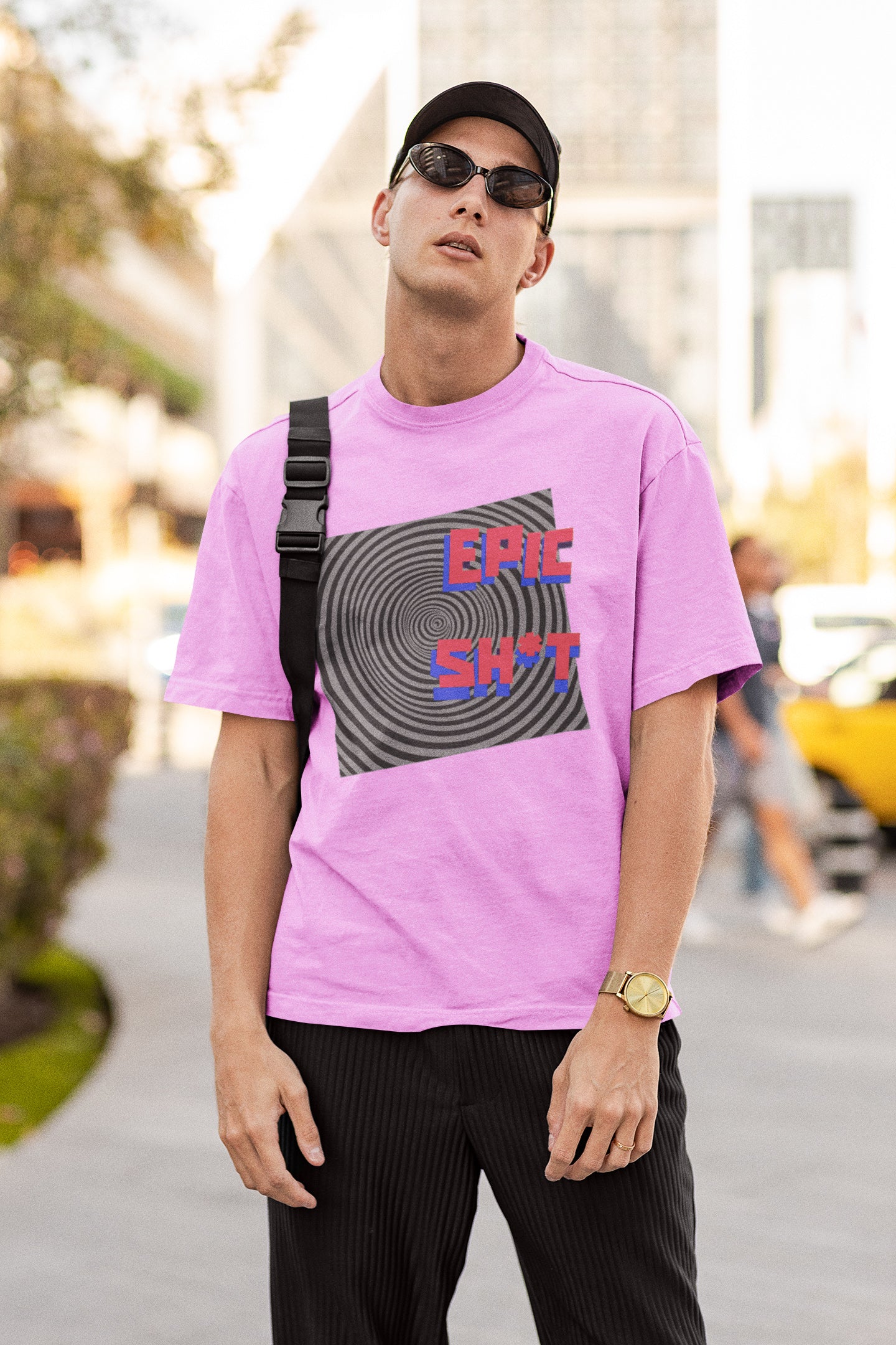 Purple Epic Shit Printed Oversized T-shirt - UNISEX