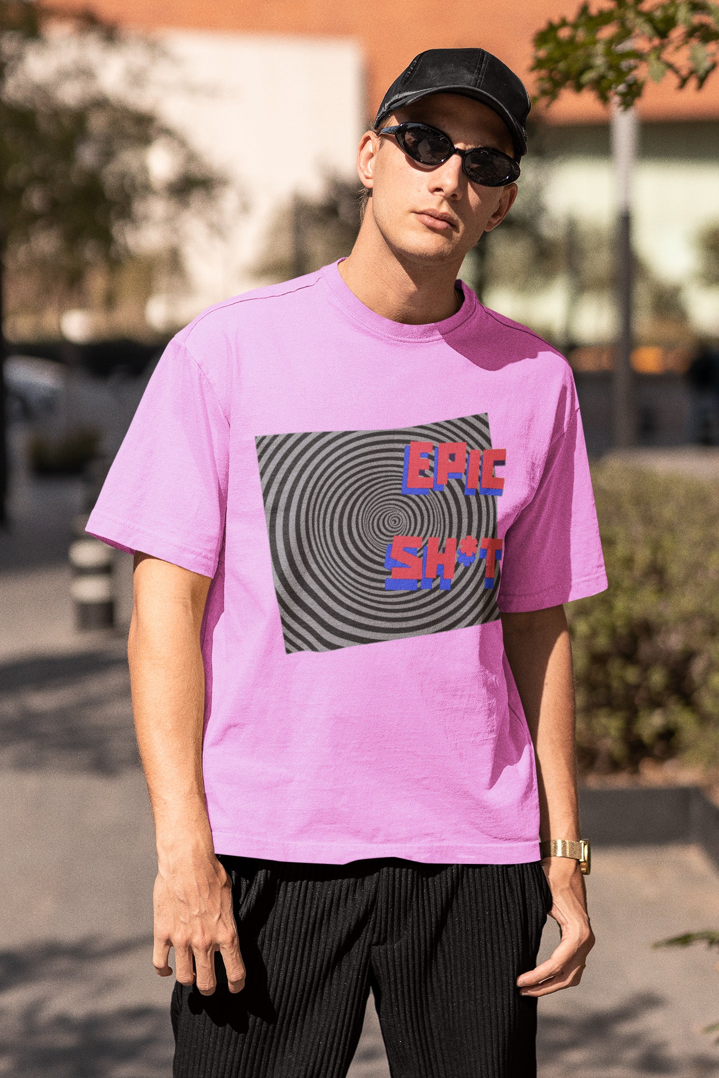 Purple Epic Shit Printed Oversized T-shirt - UNISEX