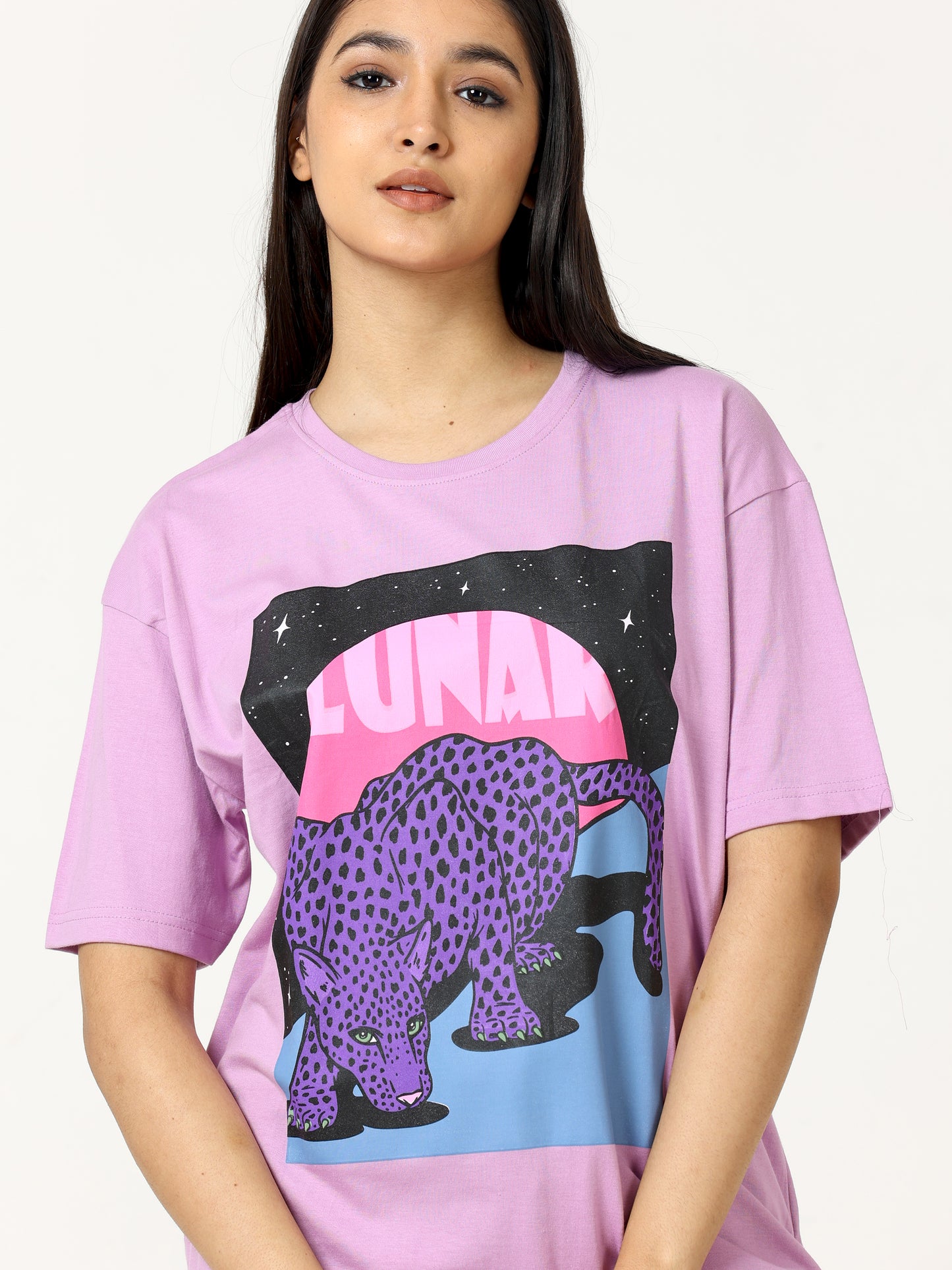 Pink Lunar Printed Oversized T-shirt - UNISEX