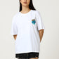 White Never Regret Printed Oversized T-shirt - UNISEX