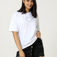White Love Alba Back tiger Printed Oversized T-shirt - UNISEX