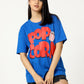 Blue POPCORN Printed Oversized T-shirt - UNISEX