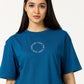 Blue Love Alba Back tiger Printed Oversized T-shirt - UNISEX