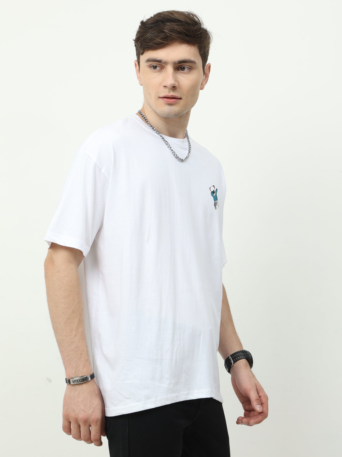 White Panda Printed Oversized T-shirt - UNISEX
