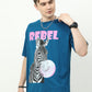 Blue Rebel Zebra Printed Oversized T-shirt - UNISEX