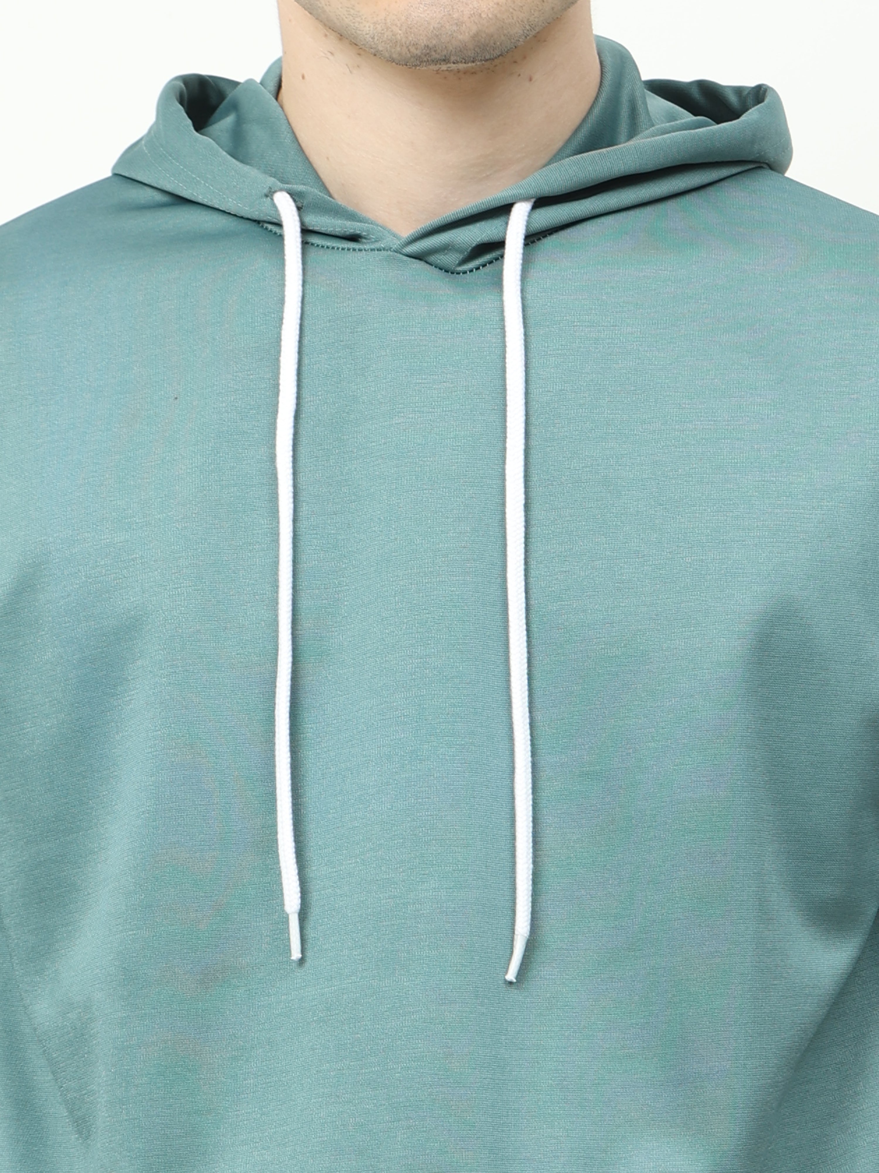 Sea Green off shoulder Oversized Hoodie