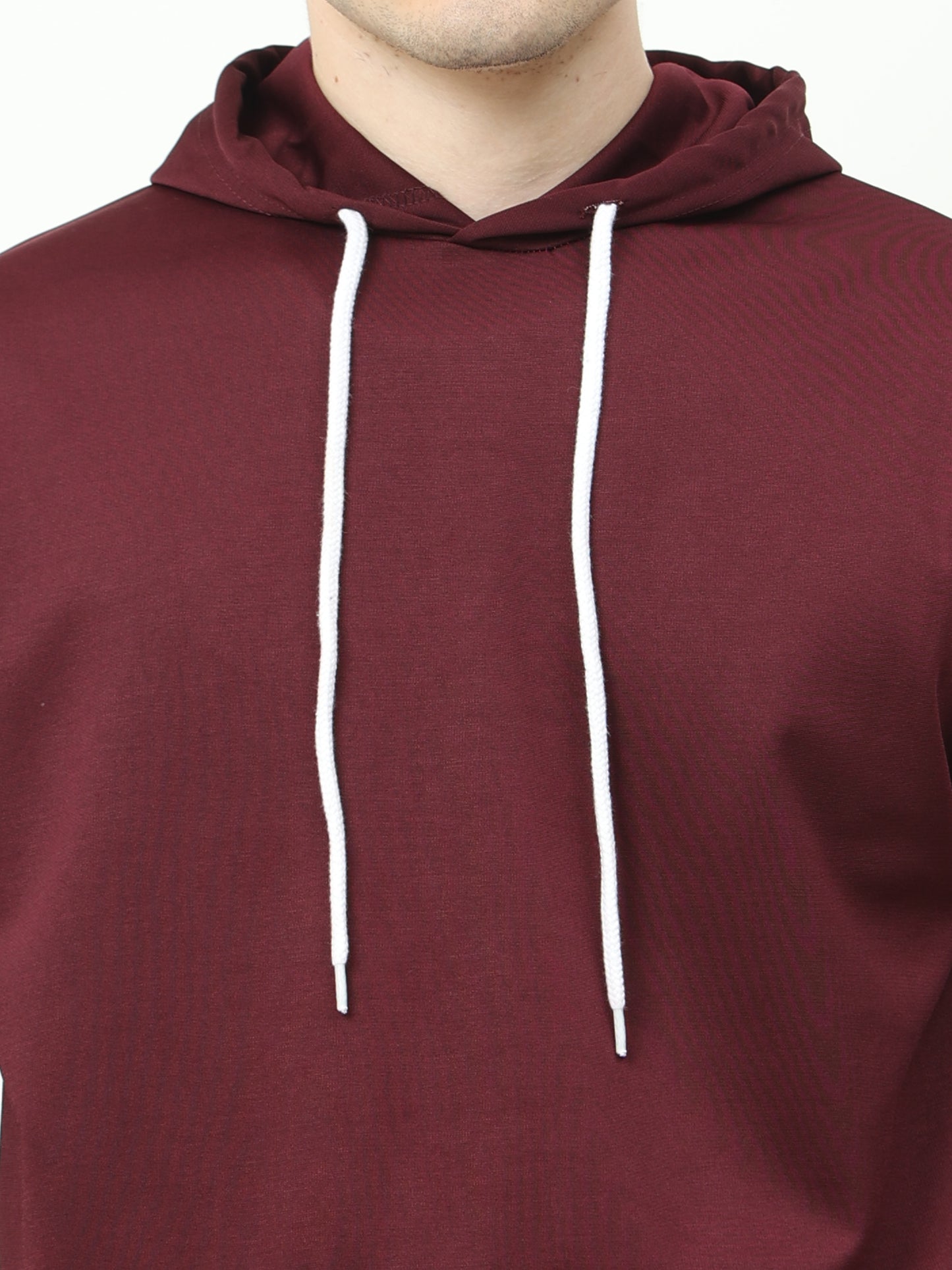 Maroon off shoulder Oversized Hoodie