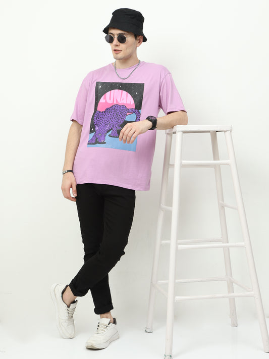 Pink Lunar Printed Oversized T-shirt - UNISEX