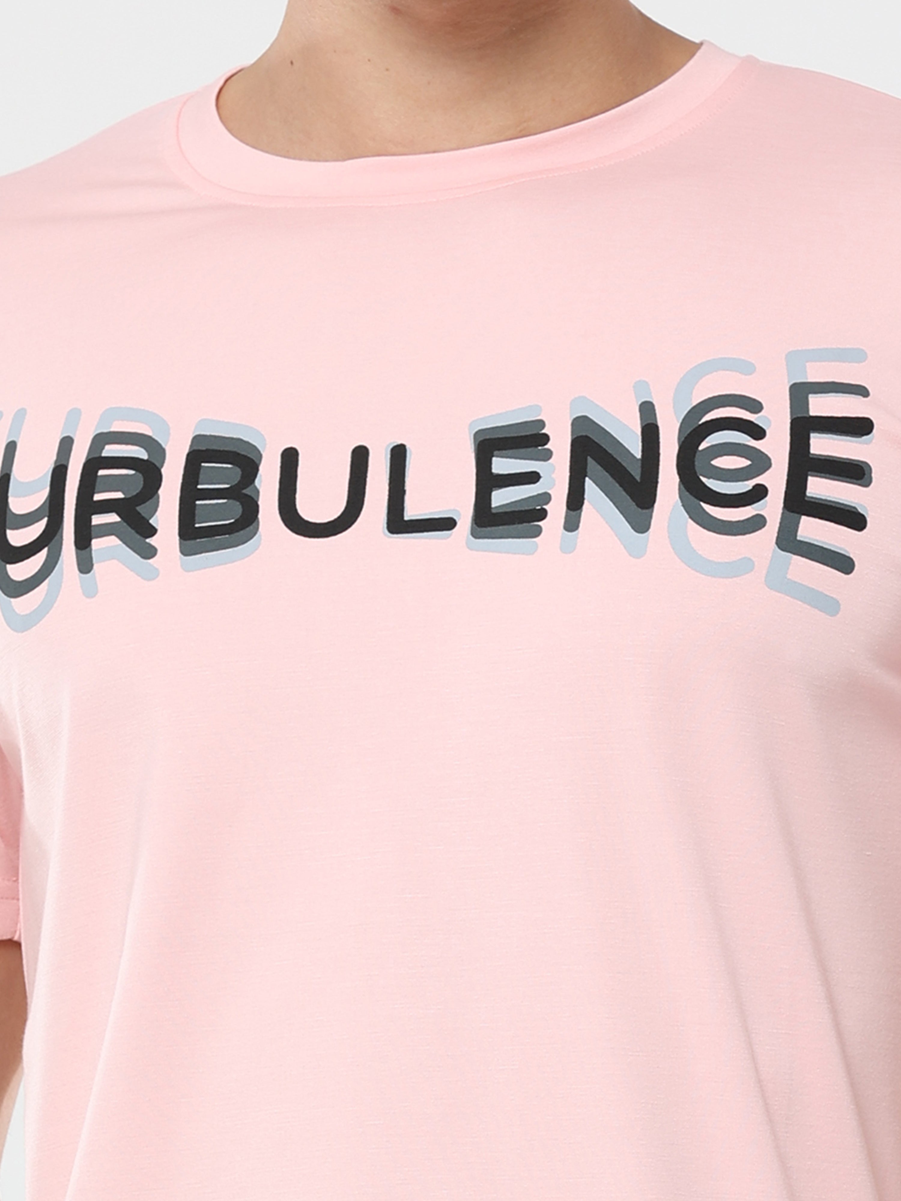 Classic Italian Baby Pink Turbulence printed T-shirt for men