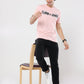 Classic Italian Baby Pink Turbulence printed T-shirt for men