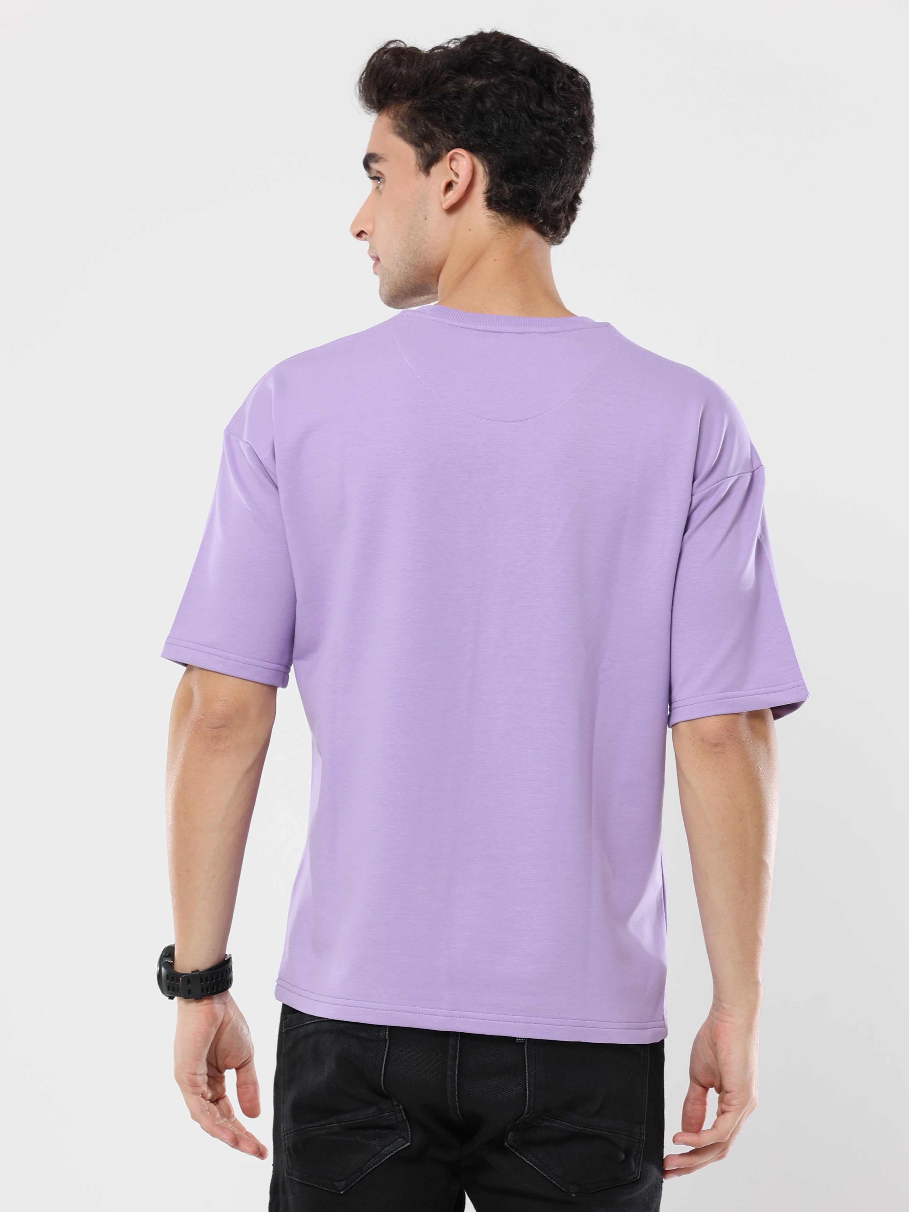 Purple Dancester Print very premium Quality Oversized T-Shirt